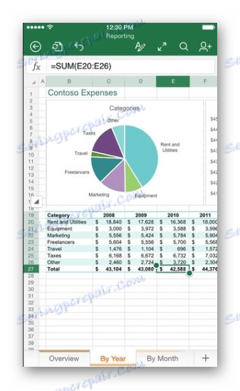 Робота з таблицями в мобільному додатку Microsoft Excel