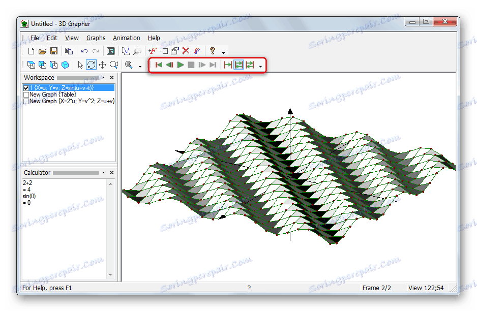 Можливість створення анімованих графіків функцій в 3D Grapher