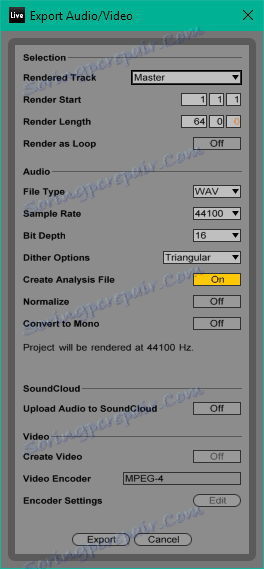 Експорт в Ableton Live