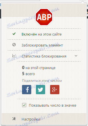 دکمه عملکرد AdBlock Plus