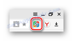 Приказује икону додатка Иандек.Бровсер