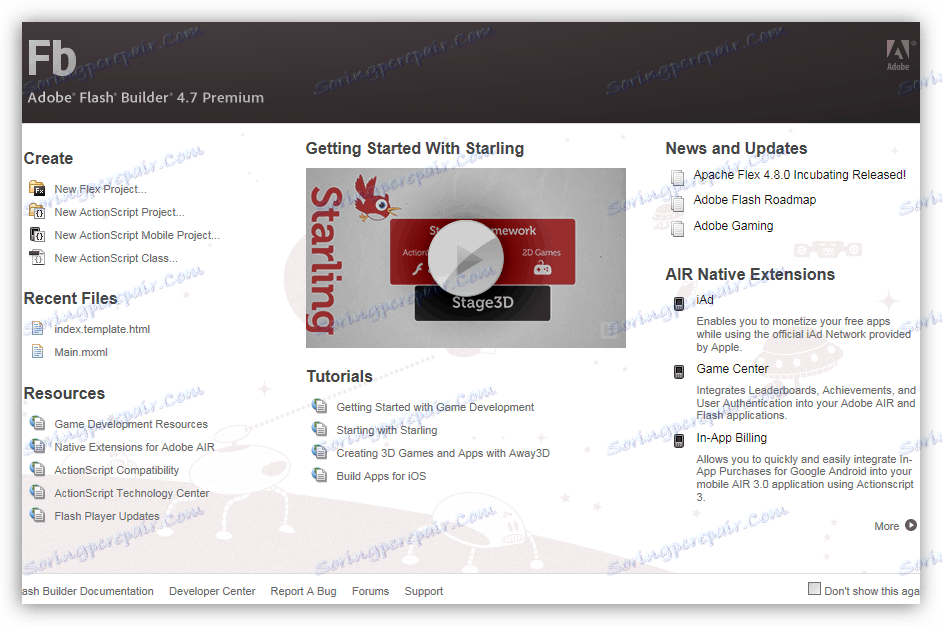 Aplikacje opracowane w Adobe Flash Builder