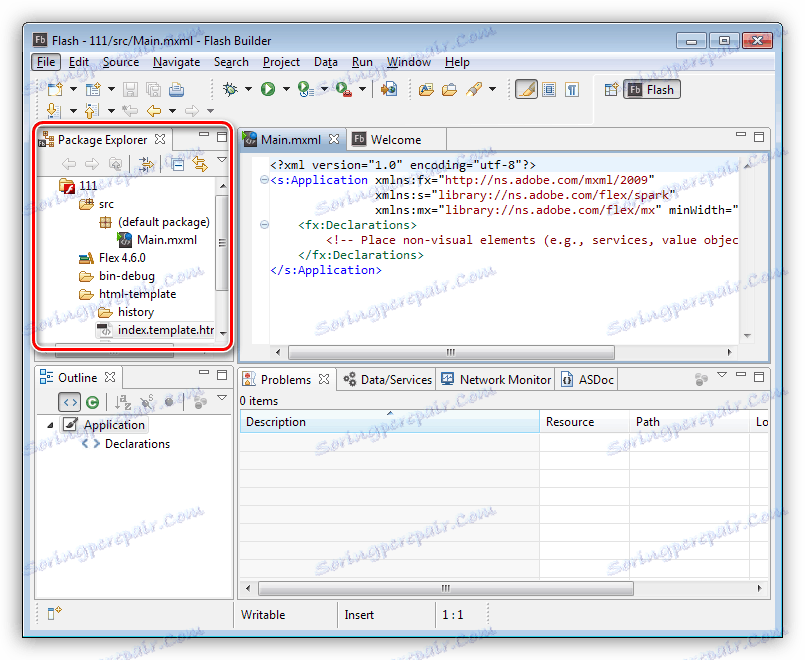 Zarządzanie projektem w Adobe Flash Builder