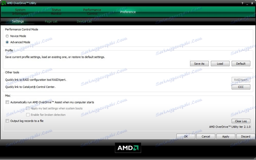Jemné ladenie v programe AMD OverDrive