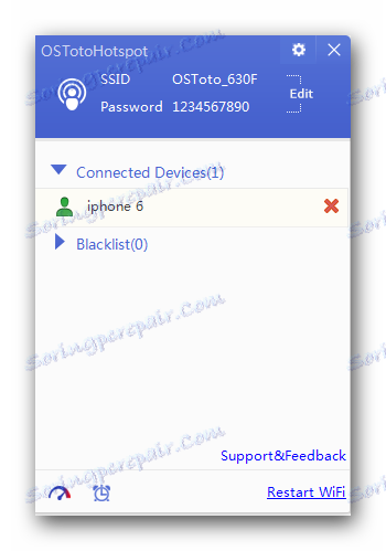 Vzhled programu OSToto Hotspot
