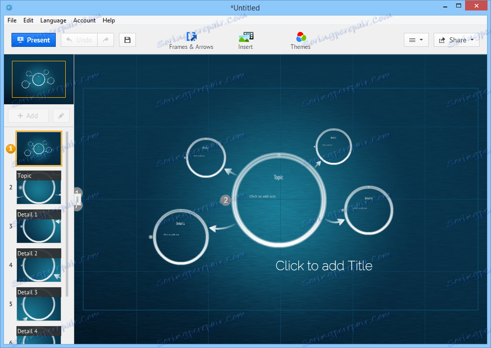 Príklad práce v Prezi