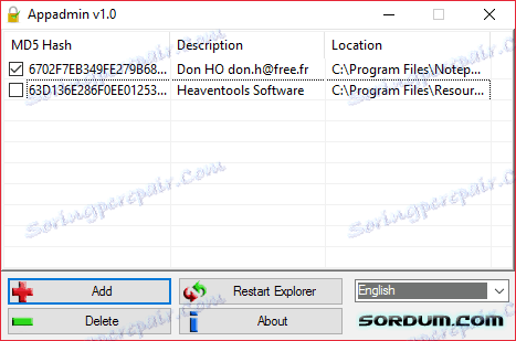 Zaključajte aplikacije AppAdmin