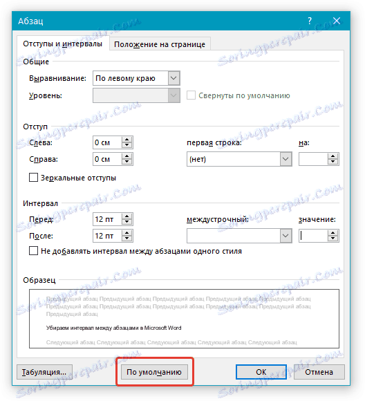 Parametry akapitu domyślnie w wyrazie