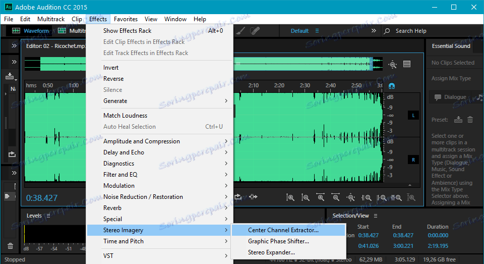 Central Chanel Extractor v Adobe Audition