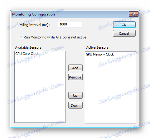 Monitorovanie indikátorov senzorov ATITool