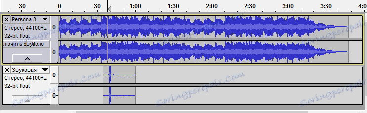 Editovanie viacerých stôp v systéme Audacity