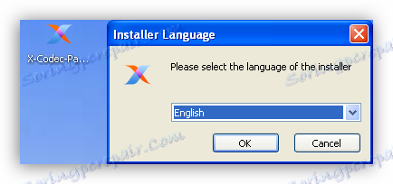 Výber jazyka pri inštalácii XP Codec Pack v systéme Windows XP