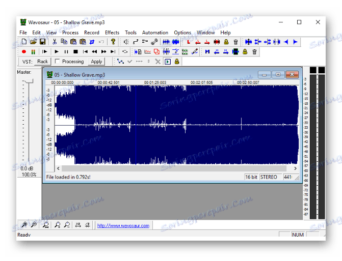 Обработка на аудио в програмата Wavosaur