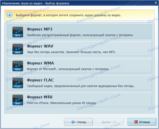 Extrahujte zvuk z video súborov do Audiomasteru