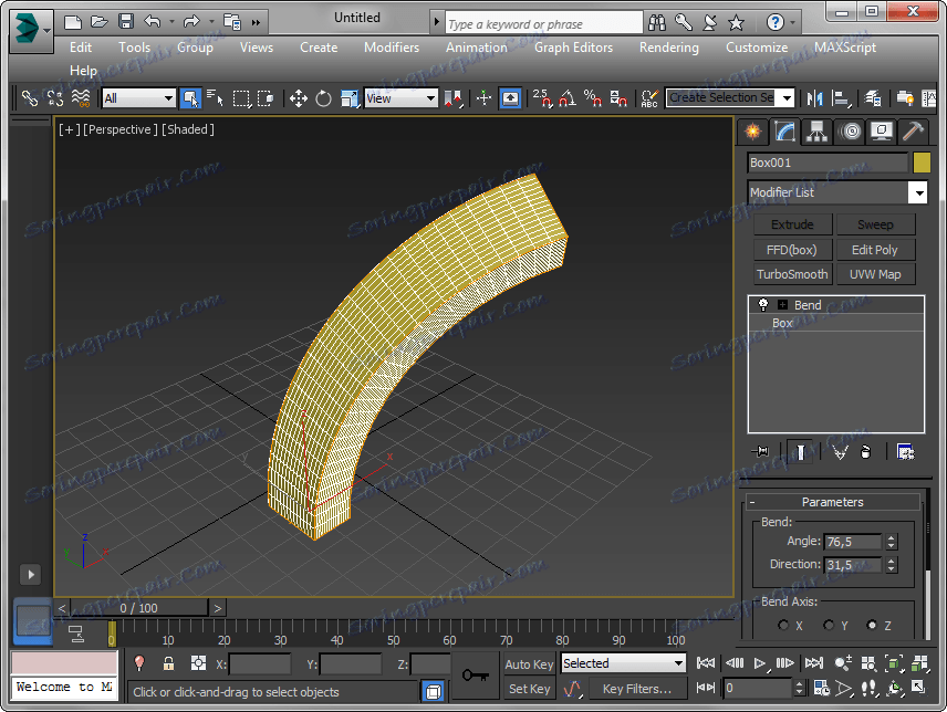 Приложен модификатор за захват в Autodesk 3ds Max