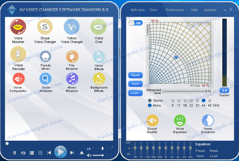 AV интерфейс за гласов превключвател