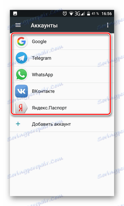 Odabir usluge za brisanje računa