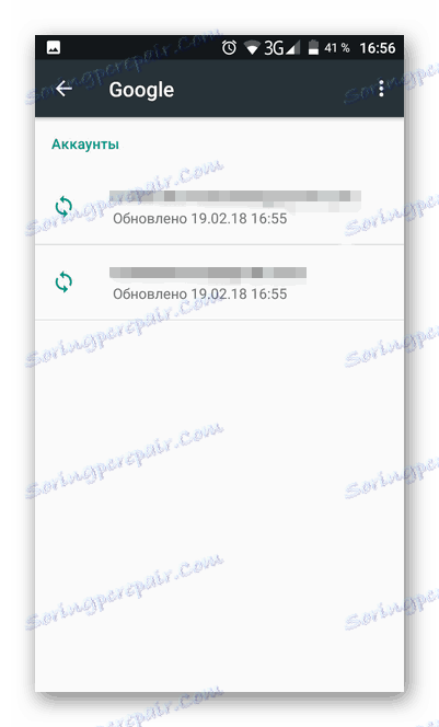 Odabir računa za brisanje