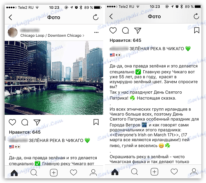 Přidání popisu příspěvku v aplikaci Instagram