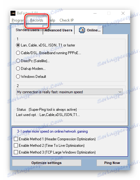 Napište parametry BeFaster