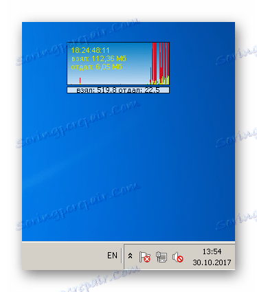 Окреме вікно з звітність в режимі реального часу в утиліті BitMeter II