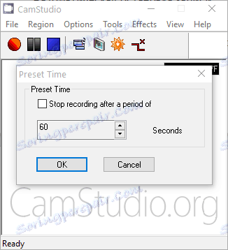 Автоматична зупинка записи в CamStudio