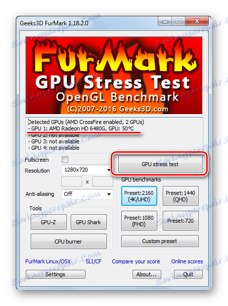 Proveďte kontrolu v FurMark
