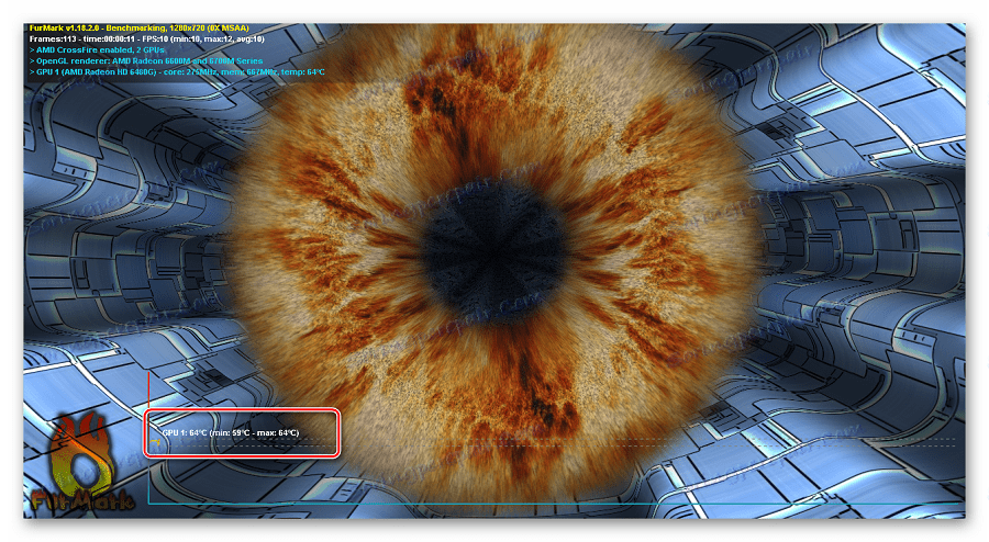 FurMark testovací okno