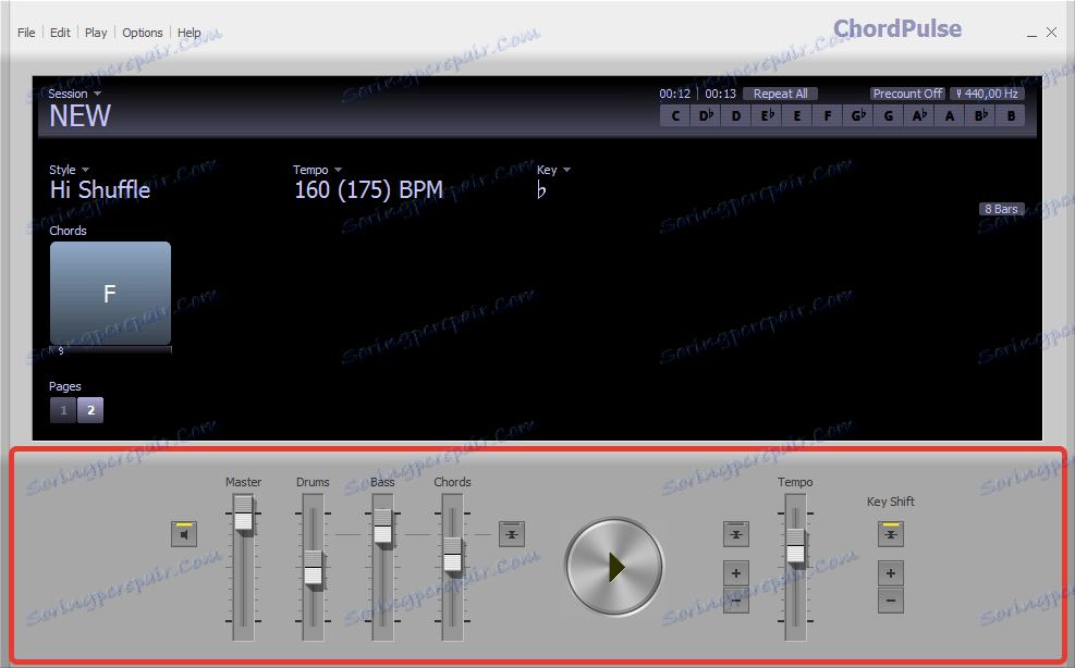 Смесване в ChordPulse