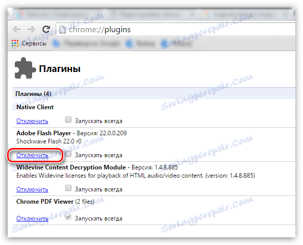 Plug-in за Plugins на Chrome
