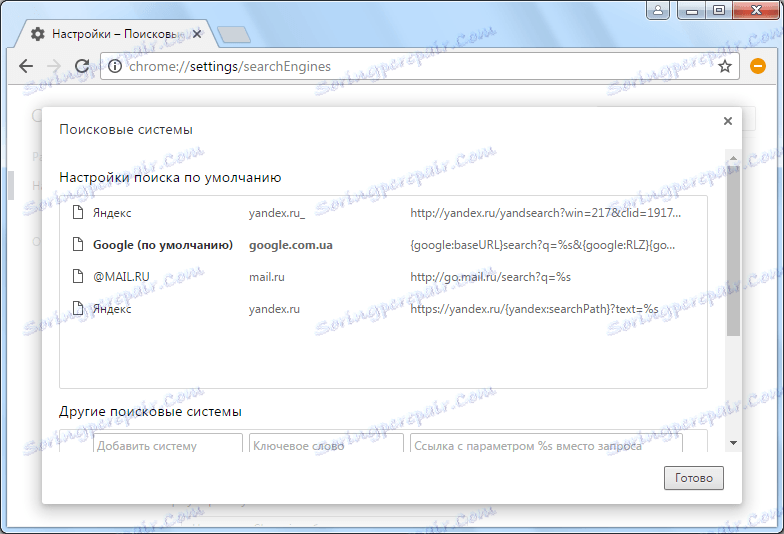 Poiščite v brskalniku Chromium