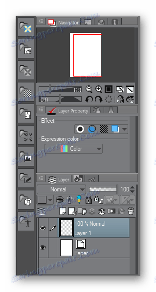 لایه ها، جلوه های، مشاهده CLIP STUDIO
