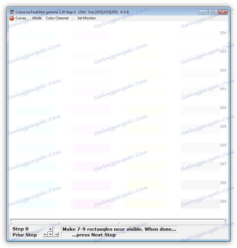 تنظیم نقطه سفید در برنامه CLTest