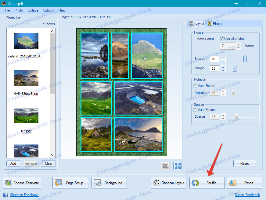 Автоматично смесване в CollageIt