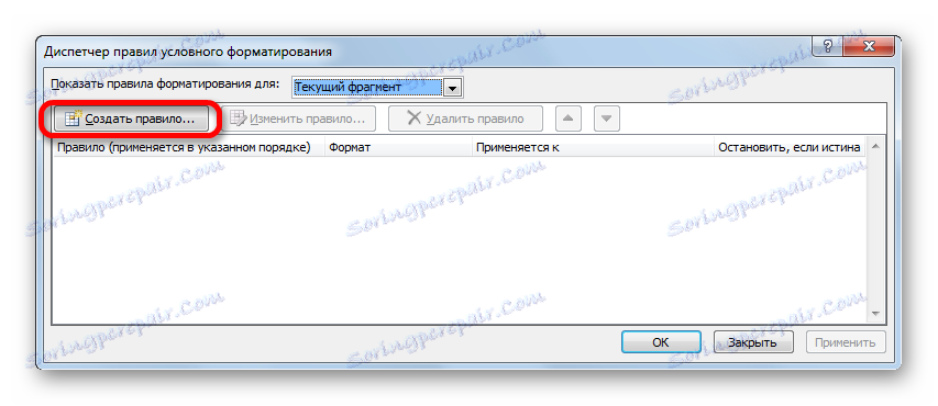 Podmíněný správce formátovacích pravidel v aplikaci Microsoft Excel