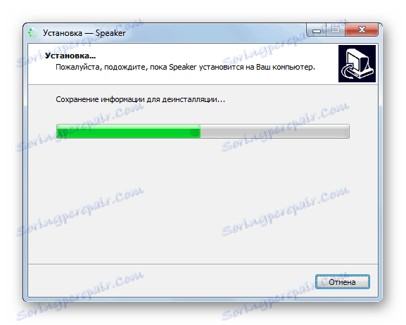 Postup inštalácie aplikácie v Sprievodcovi nastavením reproduktorov v systéme Windows 7