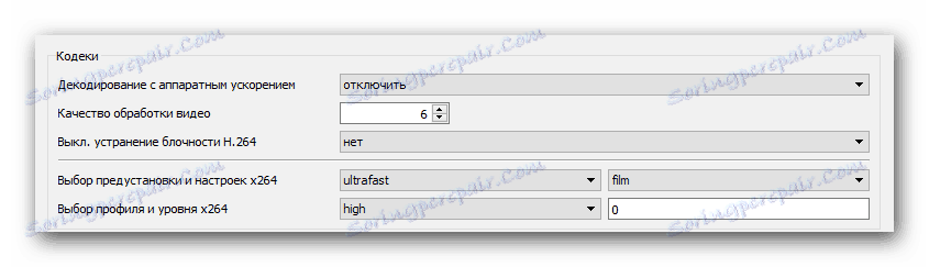 Konfigurácia kodekov vo formáte VLC Media Player