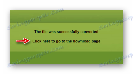 Sporočilo o uspešni pretvorbi dokumenta v Convert Files