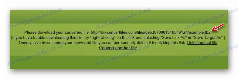 Povezava za prenos pretvorjenega dokumenta iz storitve Pretvori datoteke