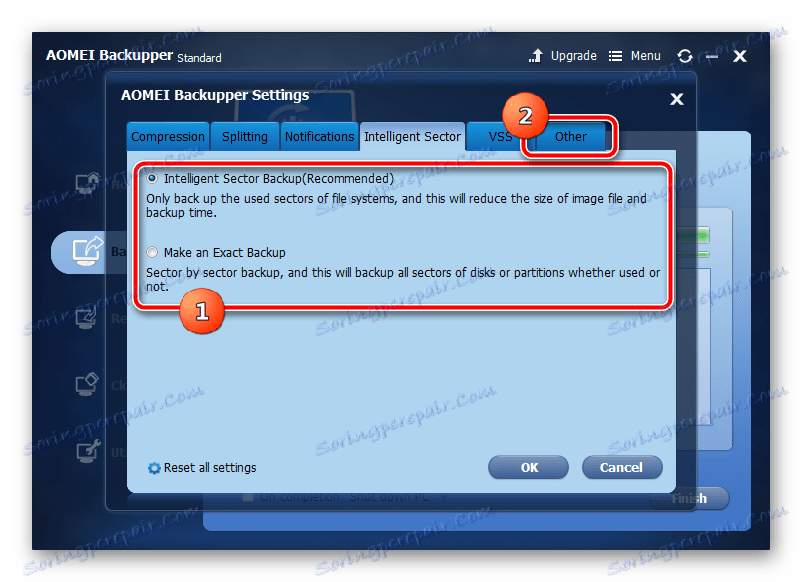Konfigurowanie kopiowania partycji w AOMEI Backupper na Windows 7