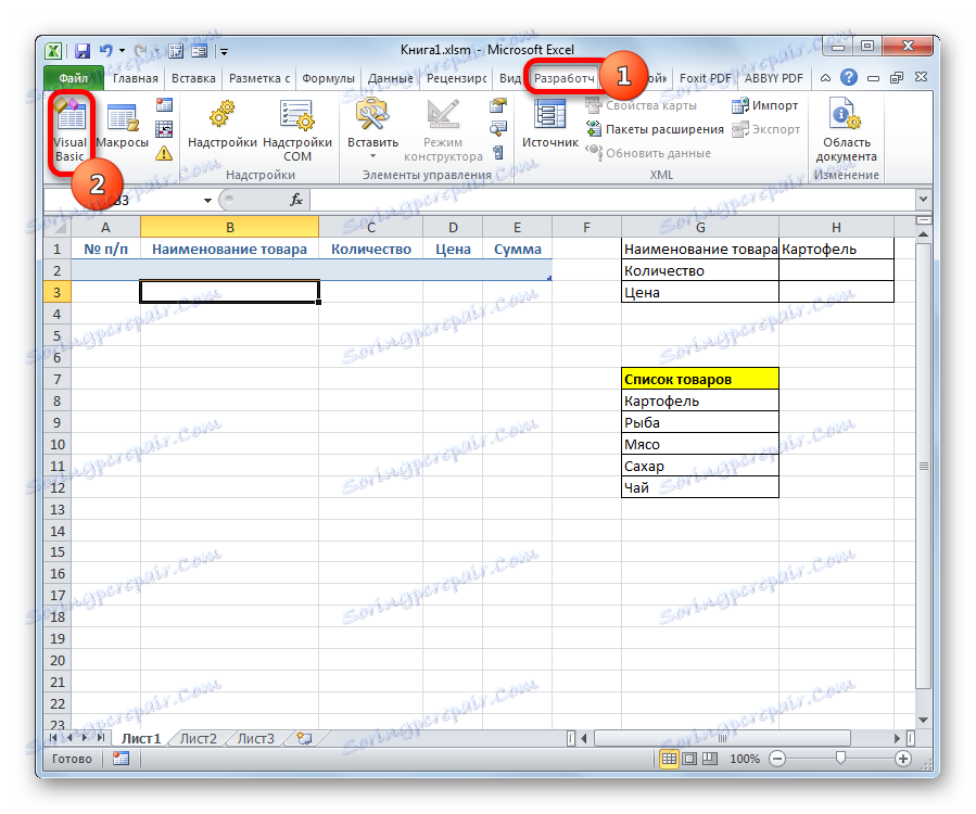 Prejdite do editora makier v programe Microsoft Excel