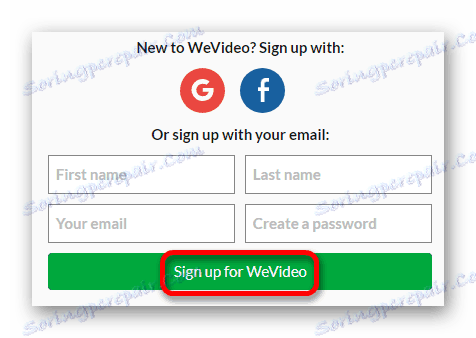 Registrirajte online uslugu WeVideo
