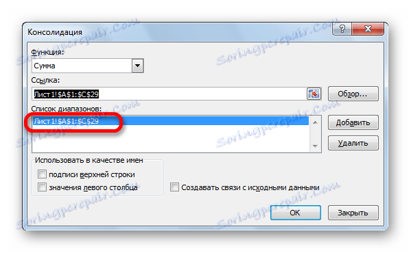 Опсег додан у Мицрософт Екцел