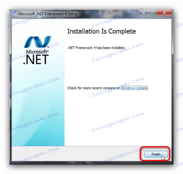 Завършване на инсталацията .Net Framework за отстраняване на проблеми с mscoree