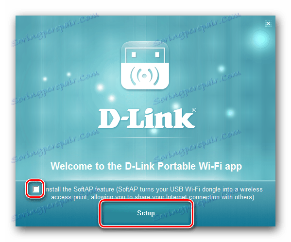 Przycisk instalacji sterownika D-Link