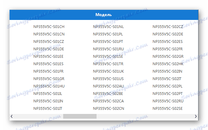 запропоновані моделі моделі для ноутбука NP355V5C