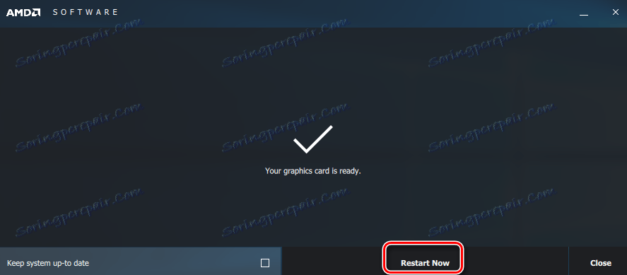 Zrestartuj system operacyjny po zainstalowaniu sterownika