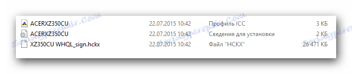 Obsah archivu s ovladači Acer