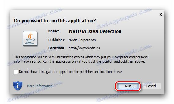 Požadavek na spuštění Java