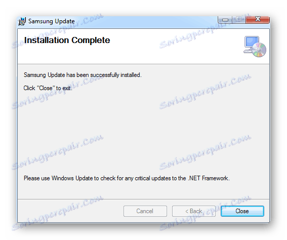 Затваряне на съветника за инсталиране Samsung RC530_008